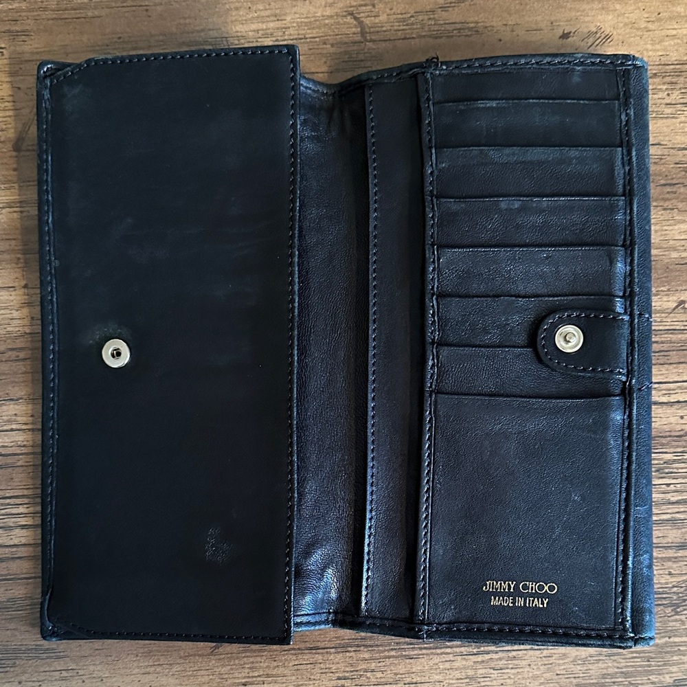 Jimmy Choo Vintage Black Wallet with Gold Hardware - Picture 5 of 7
